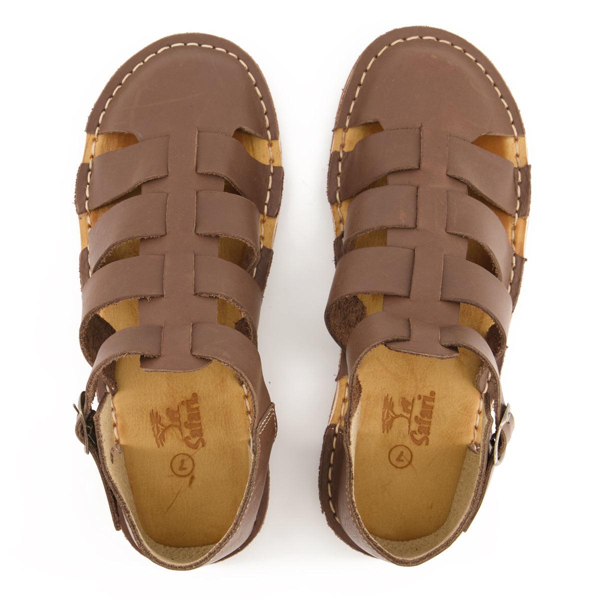 Bata Safari Mens Sandal Close Toe Cognac Size 10 - Livestainable.co.za