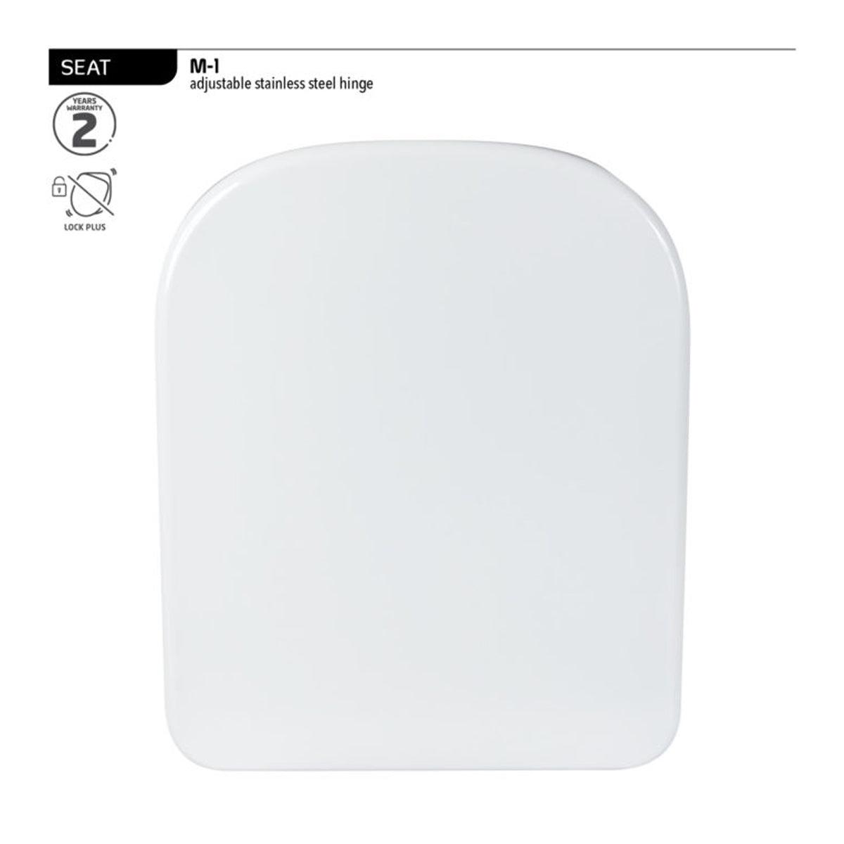 Wirquin Toilet Seat M 1 Thermodur Pl Hng Wht 2.2 Kg - Livestainable.co.za