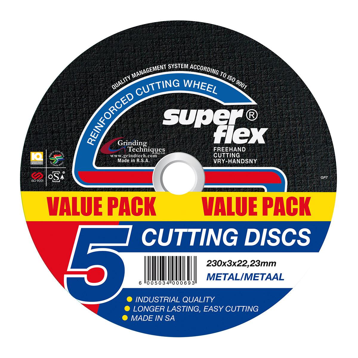 Superflex Cutting Disc Flat Steel 230 X3 Mm 5 Pack - Livestainable.co.za