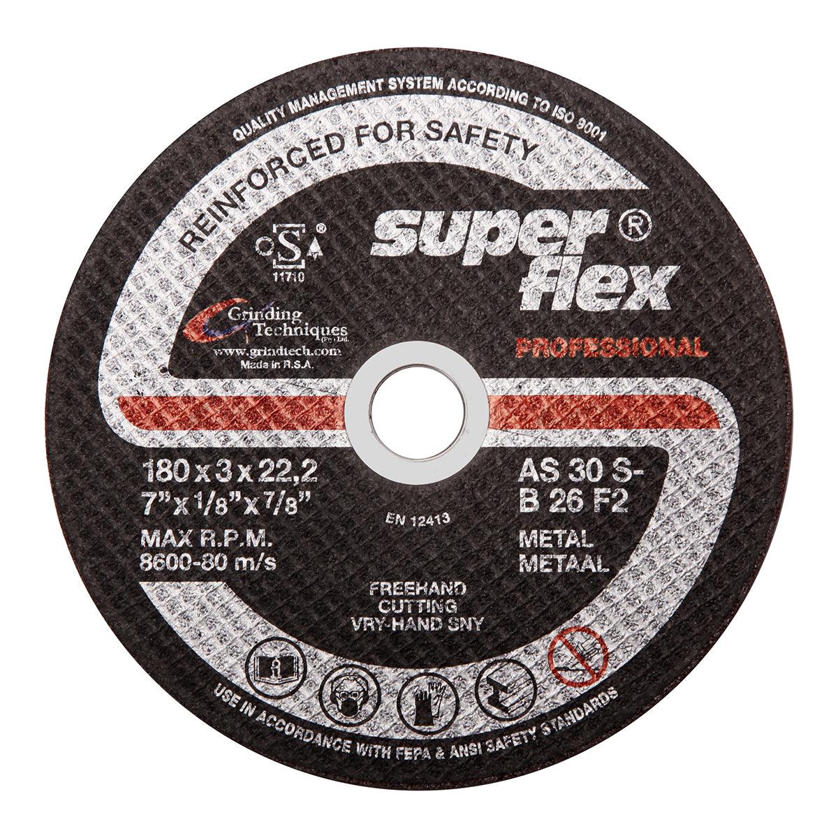 Superflex Cutting Disc Flat Steel Prof 180 X3 Mm - Livestainable.co.za