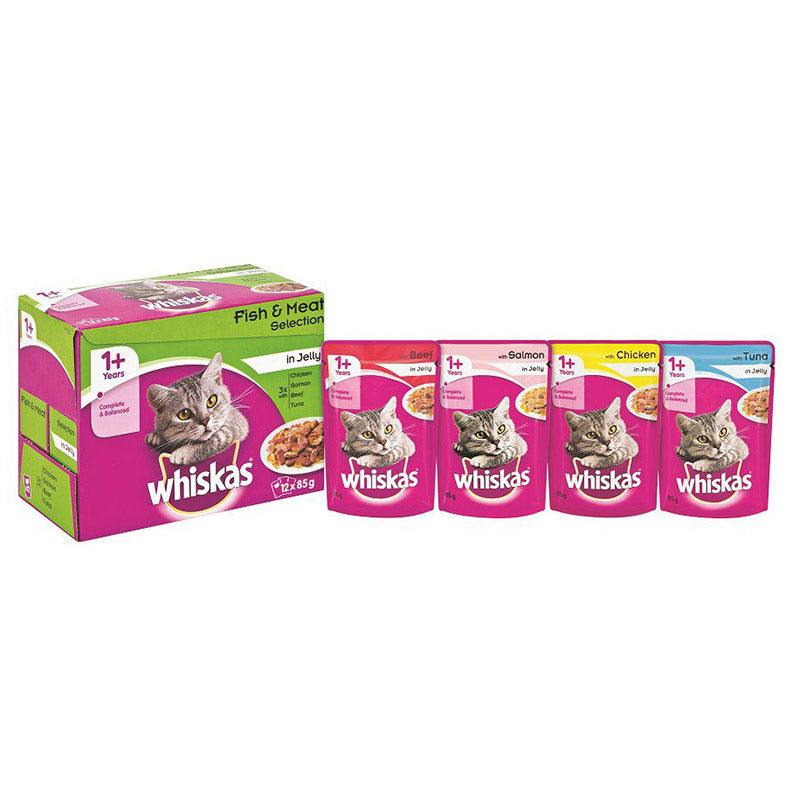 Whiskas Cat Food Pouch Bulk Mpack Mix Select Jelly - Livestainable.co.za