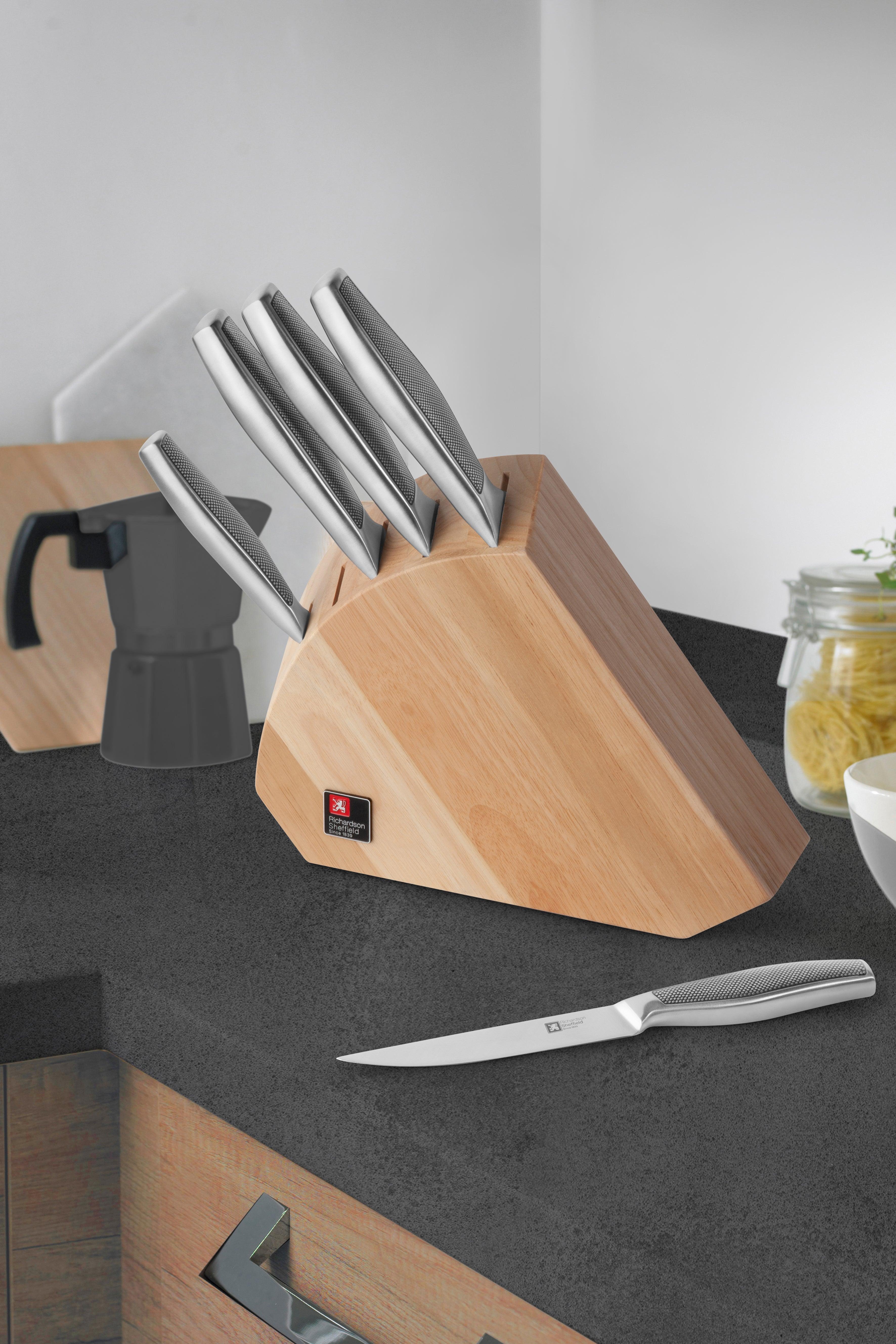 R166 R&S Sense 5 Pce Knife Blk - Livestainable.co.za