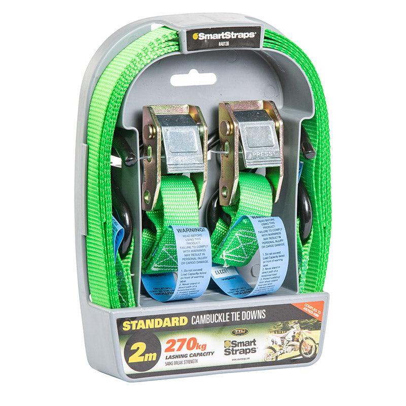 Ratchet Tie Down Cambuckle 2 M 2 Pc Grn - Livestainable.co.za