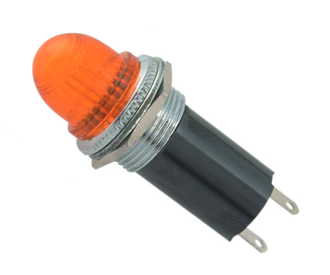 16 Mm Indicator Light Red Top 6.3 V E10 A Led Plastic Chrome Dr016