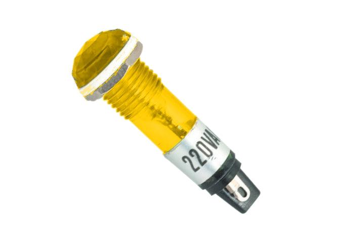 Neon Pilot Light 220 Vac Ph=10mm Yellow R763 Am / Yl - Livestainable.co.za