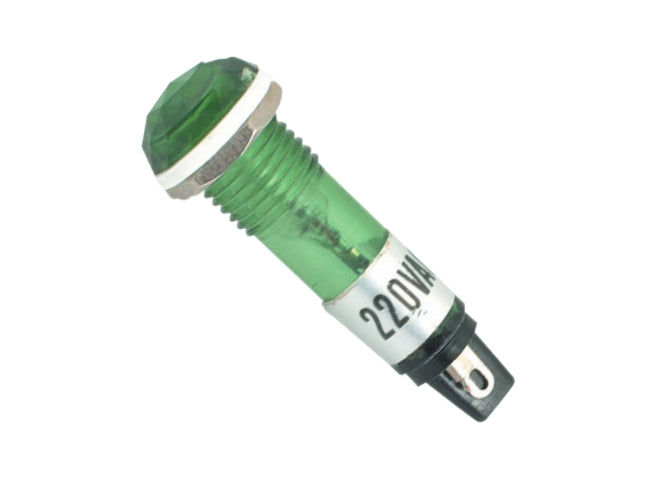 Neon Pilot Light 220 Vac Ph=10mm Green R763 F Gr - Livestainable.co.za