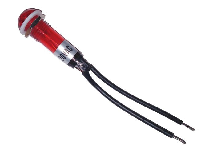 Lamp Neon 220 Vac D=10mm Red R764 B Red