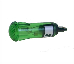 Lamp Neon 220 Vac Green W/Res R7791 Green