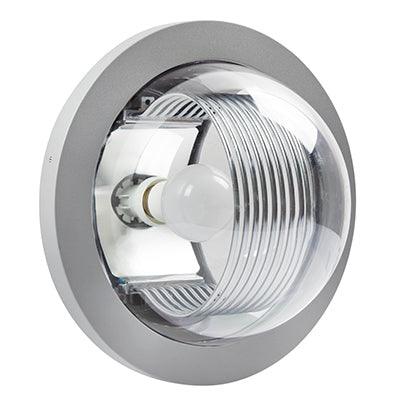 Globe Bulkhead Plain Silver 1x E27 - Livestainable.co.za