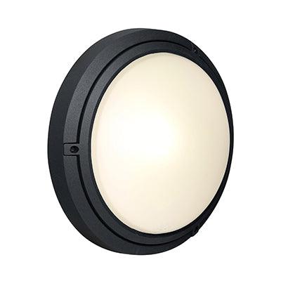 Round Plain Bulkhead Black 1x E27 - Livestainable.co.za