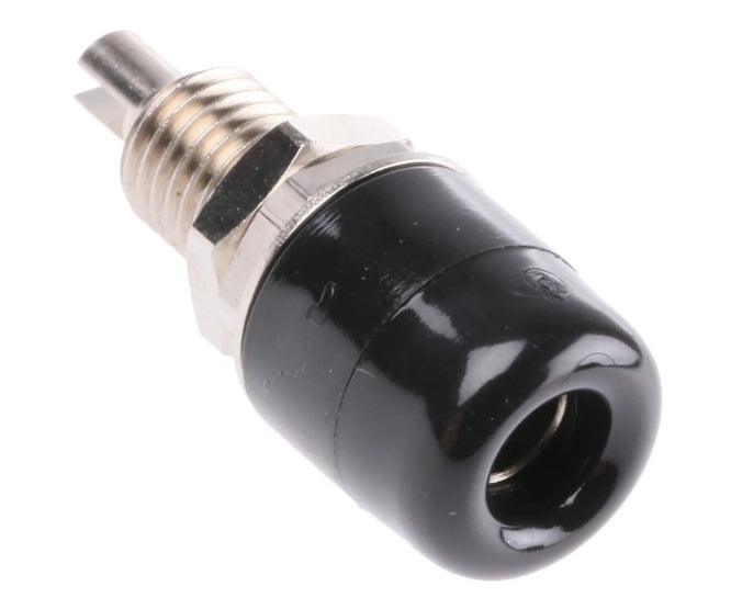 Banana Socket 4mm Black Solder Tl=21mm Rc11 Black - Livestainable.co.za