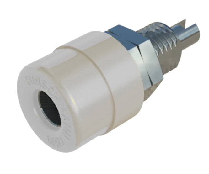 Banana Socket 4mm White Solder Tl=21mm Debulk Rc 11 White