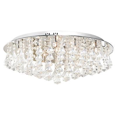 Eltham Crystal Ceiling Light Chrome G4 18x20w - Livestainable.co.za