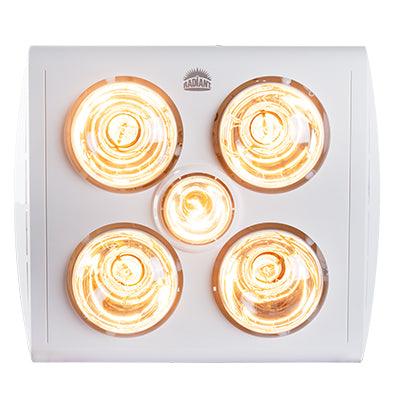 5 Lt Ceiling Light/Heater/Extractor Fan White - Livestainable.co.za