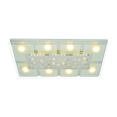 Crystal Rectangular Ceiling Light Chrome Led 1x39w - Livestainable.co.za