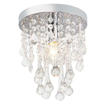 Crystal Ceiling Light Chrome E27 1x60w - Livestainable.co.za