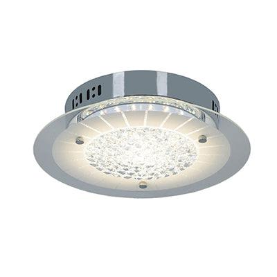 Crystal Round Ceiling Light Chrome/Silver Led 1x12w - Livestainable.co.za