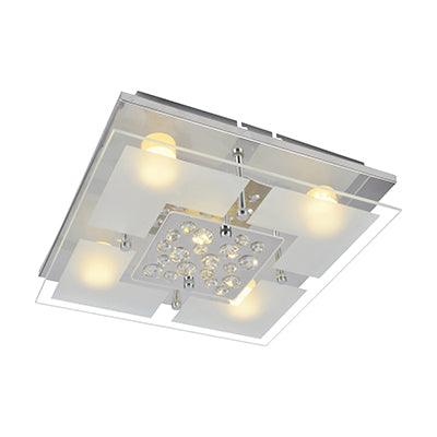 Crystal Square Ceiling Light Chrome Led 17w - Livestainable.co.za