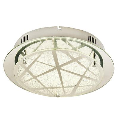 Crystal Round Ceiling Light Silver/Grey Led 1x18w - Livestainable.co.za