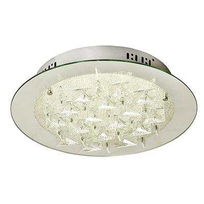 Crystal Round Ceiling Light Silver/Grey Led 1x12w - Livestainable.co.za