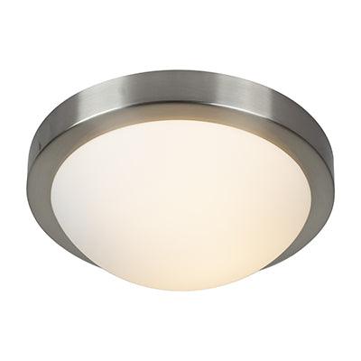 Flat Ceiling Light Satin Chrome E27 1x60w - Livestainable.co.za