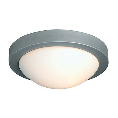 Flat Ceiling Light Satin Silver E27 1x60w - Livestainable.co.za