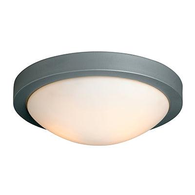 Flat Ceiling Light Satin Chrome E27 2x60w - Livestainable.co.za