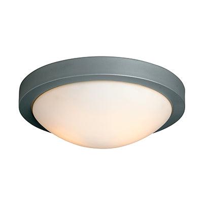 Flat Ceiling Light Satin Silver E27 2x60w - Livestainable.co.za