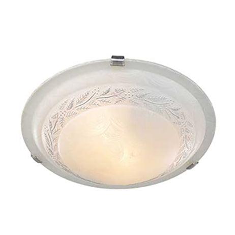 Leaf Ceiling Light 300mm Satin Chrome E27 2x60w - Livestainable.co.za