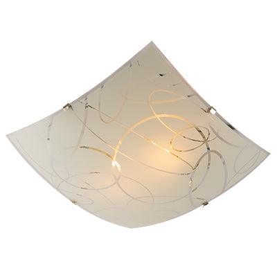 Ceiling Light Square White E27 2x60w - Livestainable.co.za