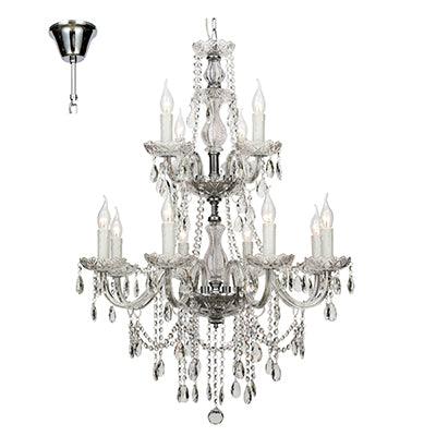 12 Lt Chandelier Crystal Chrome E14 12x40w - Livestainable.co.za