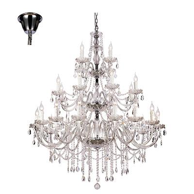 28 Lt Chandelier Crystal Chrome E14 28x40w - Livestainable.co.za