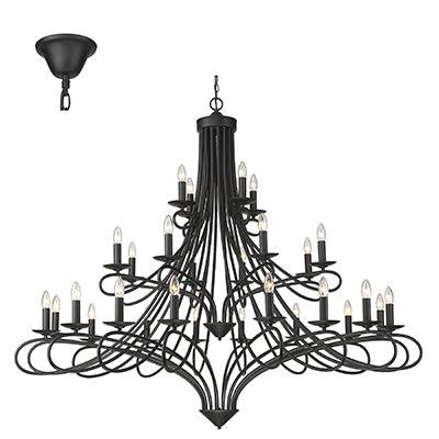 28 Lt Chandelier Black E14 28x40w - Livestainable.co.za