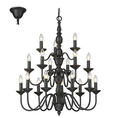 18 Lt Chandelier Black E14 18x40w - Livestainable.co.za