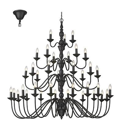 36 Lt Chandelier Black E14 36x40w - Livestainable.co.za