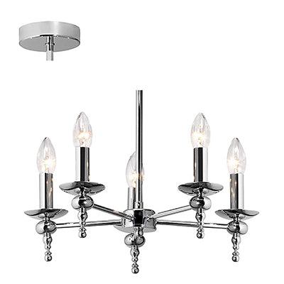 5 Lt Supreme Chandelier 410mm Chrome E14 5x40w - Livestainable.co.za