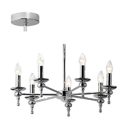 7 Lt Supreme Chandelier 550mm Chrome E14 7x40w - Livestainable.co.za