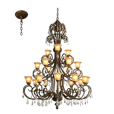 21 Lt Real Chandelier Bronze E27 21x60w - Livestainable.co.za