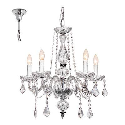 Toledo Chandelier Chrome/Clear E14 5x40w - Livestainable.co.za