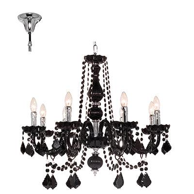 Toledo Chandelier Chrome/Black E14 8x40w - Livestainable.co.za