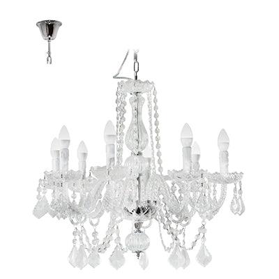 Toledo Chandelier Chrome/Clear E14 8x40w - Livestainable.co.za