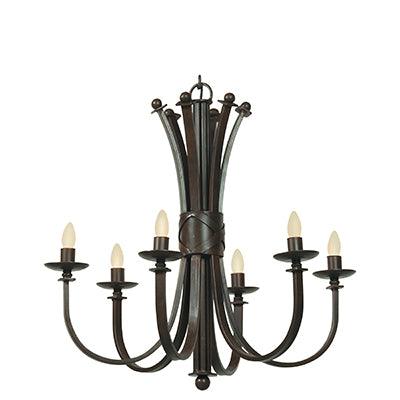 Bali Chandelier Antique Bronze E14 6x60w - Livestainable.co.za