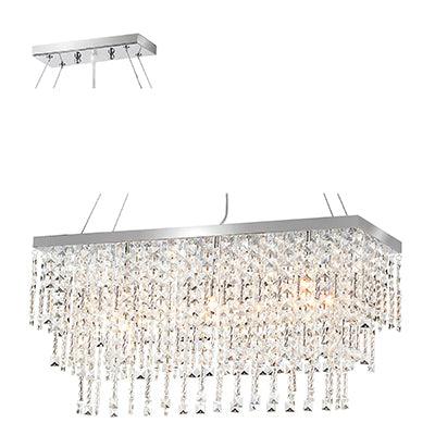 Gem Chandelier 760mm Chrome G9 3x40w - Livestainable.co.za