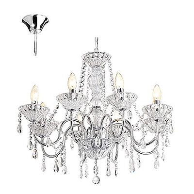 Panache Chandelier Chrome E14 8x40w - Livestainable.co.za