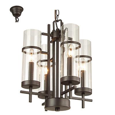 Alberto Chandelier Brown E14 4x40w - Livestainable.co.za