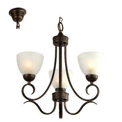 Beau Chandelier Antique Bronze E27 3x60w - Livestainable.co.za