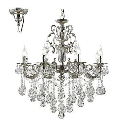 Phil Chandelier Silver Black E14 8x40w - Livestainable.co.za