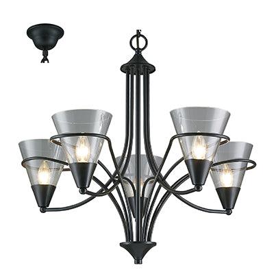 Chandelier Black E14 5x40w - Livestainable.co.za