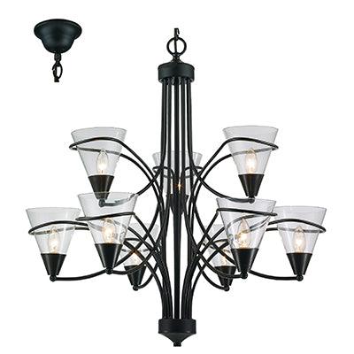 Chandelier Black E14 9x40w - Livestainable.co.za