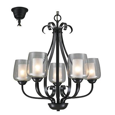 Chandelier Black E27 5x40w - Livestainable.co.za